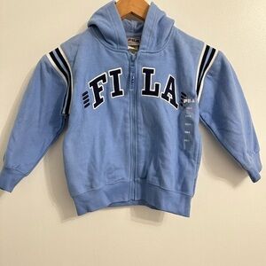 Rare vintage Fila boys zip up hoodie sweatshirt size XS 4